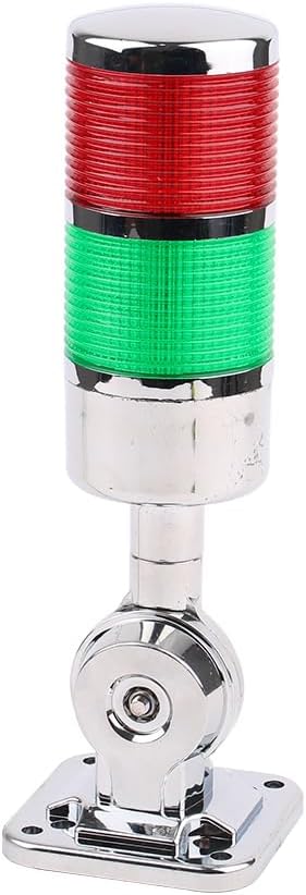 12-24V LED Stack Tower Lights, Industrial Warning Lights, Andon Lights, Column Signal Tower Indicator Lamp Beacon, Continuous/Flashing Light Switchable, 2 Layer (Without Buzzer)