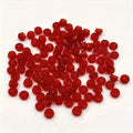 260 Piece Transparent Colors Building Plate Bulk, Round 1x1, Compatible with Lego Parts and Pieces: (Color:Transparent Red)