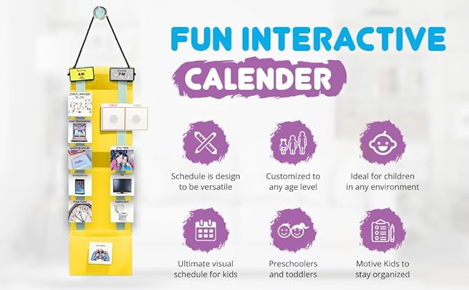 Visual Schedule for Kids – 133 Durable Plastic Picture Cards with Soft Loop Coins | Daily Routine & Chore Reward Chart for Home, School, Autism, ADHD & Special Needs Behavior Support