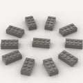 500 Piece Dark Gray Bricks Bulk, Gray 2x4 Building Bricks Flat, Compatible with Lego Parts and Pieces: 2x4 Dark Grey Bricks(Color: Dark Gray)