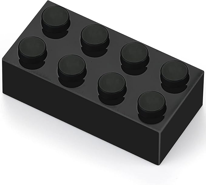 500 Piece Black Bricks Bulk, 2x4 Building Bricks Flat, Compatible With Lego Parts and Pieces (Color: Black)
