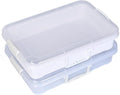 Plastic Activity Tray with lid for Slime, Beads, Sand and Sensory Toys – 15 Inches (White & Clear)