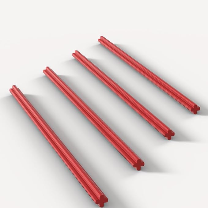 Classic Building Axle Bulk, 16L 10 Piece, Compatible with Lego Parts and Pieces:(Colour:Red)
