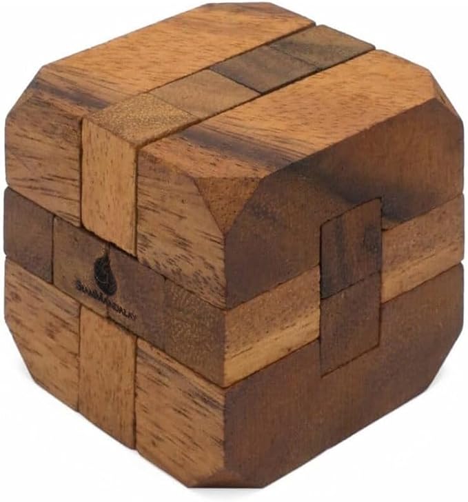 Hidden Passage Wooden 3D Mechanical Puzzle for Adults – Brain Teaser Game | Desk Toy | Handmade Interlocking Wood Puzzle | Mind Teaser Logic Challenge Toy by SiamMandalay