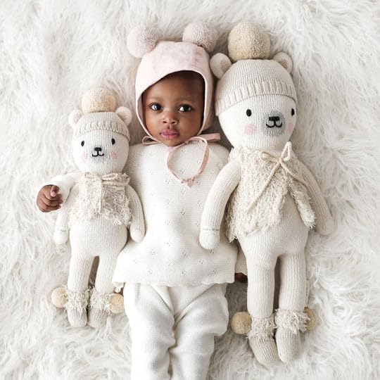 cuddle + kind Stella The Polar Bear Little 13" Hand-Knit Doll – 1 Doll = 10 Meals, Fair Trade, Heirloom Quality, Handcrafted in Peru, 100% Cotton Yarn