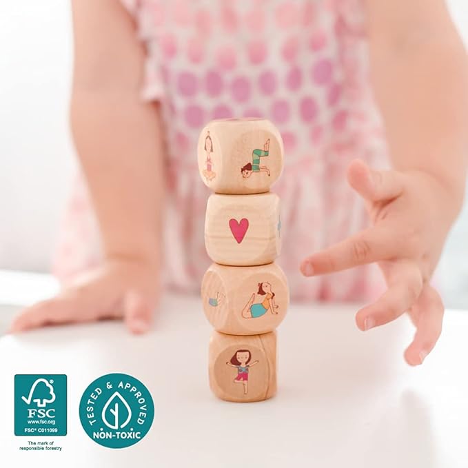 Yogi Dice Educational Yoga Dice Game for Kids, Fun Yoga Exercise Dice for Solo or Group Play