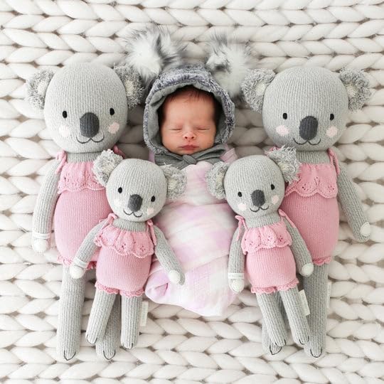 cuddle + kind Claire The Koala Little 13" Hand-Knit Doll – 1 Doll = 10 Meals, Fair Trade, Heirloom Quality, Handcrafted in Peru, 100% Cotton Yarn