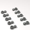 Classic Building Plate Bulk, Round 1x1 with Tow Ball with Shaped Hole 120 Piece, Compatible with Lego Parts and Pieces: (Color:Dark Gray)