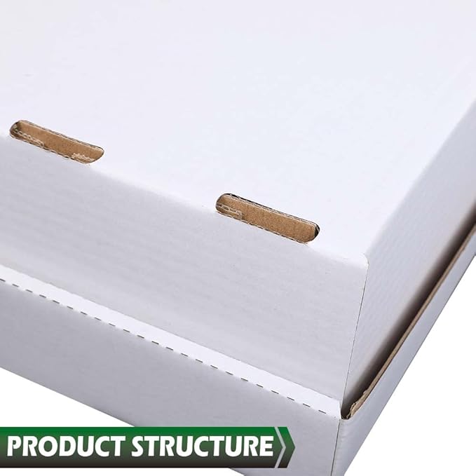GRAND ORANGE 3Row 3000 Count Trading Card Storage Box Corrugated Cardboard Trading Card Coin Slabs Storage Box White Divider