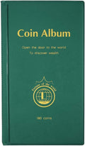 AITIME 180 Pockets Coin Collecting Holders Book Album for Collectors - Coin Collection Supplies, Collector Album Storage Suitable for Coin Diameter Less Than 1.66 Inches Storage (Green)
