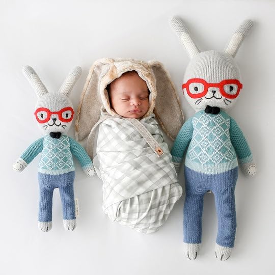 cuddle + kind Benedict The Bunny Little 13" Hand-Knit Doll – 1 Doll = 10 Meals, Fair Trade, Heirloom Quality, Handcrafted in Peru, 100% Cotton Yarn