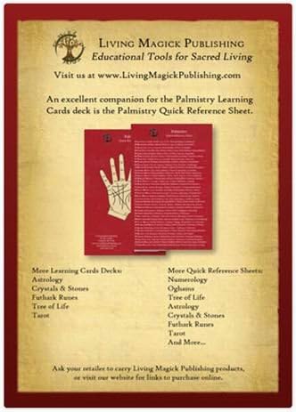 Palmistry Learning Cards - Living Magick Learning Card Series - Self Study Flash Cards