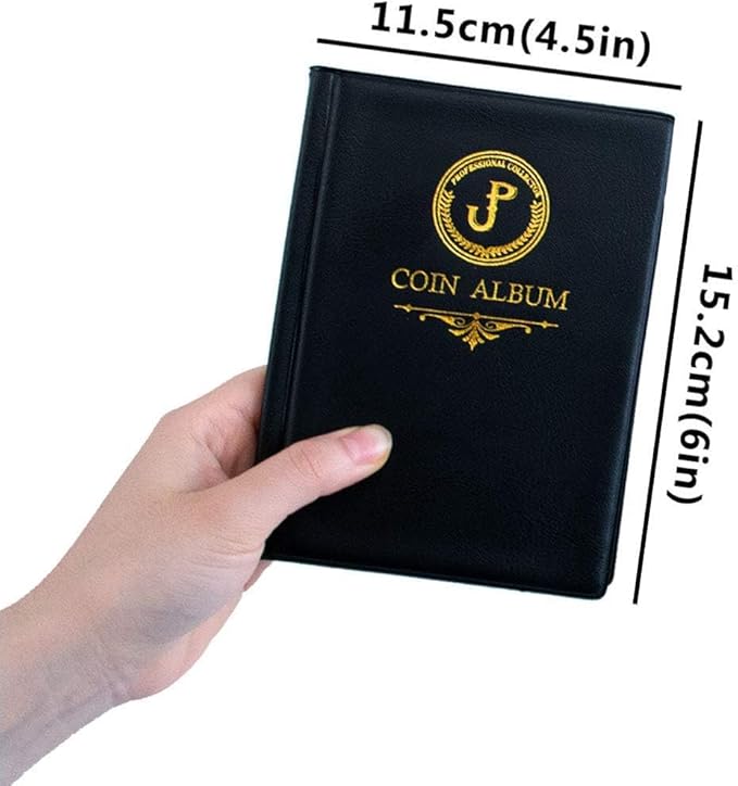 Uncle Paul Coin Album Coin Holder Coin Collection Book for Penny/Nickel/Dime/One pound/20 Pence/10 Pence 120 Pockets CS3712
