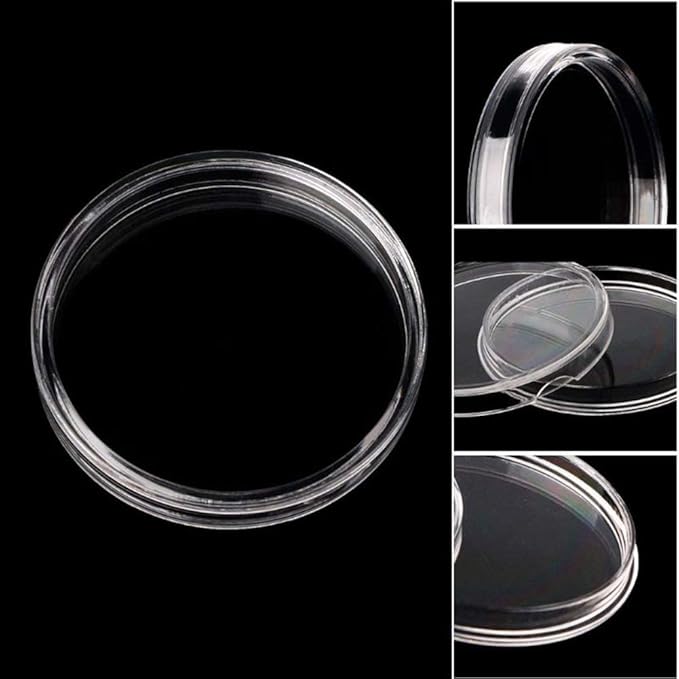 20 Pcs 39mm Acrylic Coin Holder for Silver Dollar, Coin Protector Case for 1oz Silver Britannia, Silver Buffalo's and Silver Somalian African Elephant, Coin Collector Box