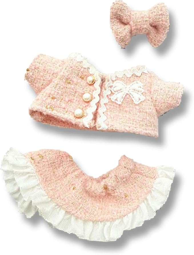 17cm Doll Clothes Set & Outfit Set for 17cm Dolls - Premium Fashion Dresses with Accessories, Luxury Chic Doll Clothing & Style Bundle,Just Clothes (Style A6)