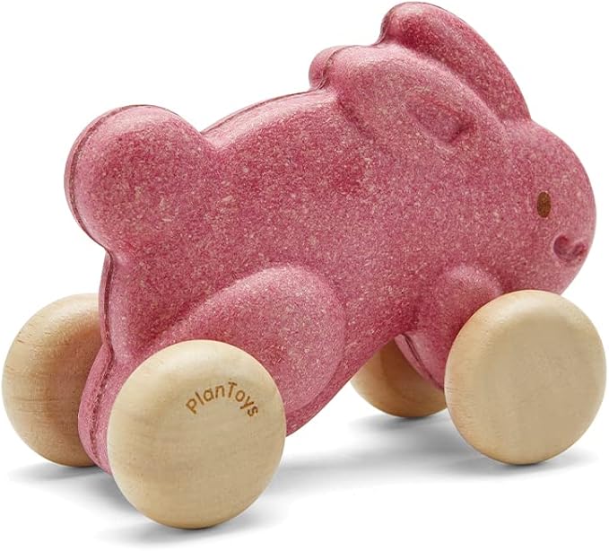 PlanToys Push Along Bunny (Pink)