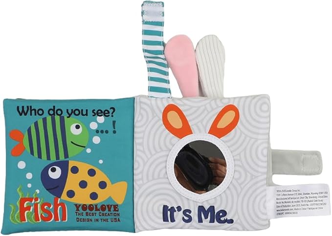 Soft Baby Books – Crinkle Cloth Books for Infants, Touch and Feel Sensory Toys, Baby Gifts for 0-6-12-18 Months, Bunny & Farm Theme (2-Pack)