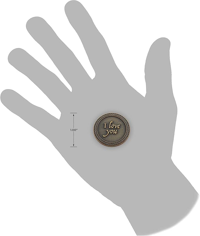 Romantic Love Expression Antique Gold Plated Coins for Date Night, Pack of All 12 Valentine Coins for Significant Other, Love Gift for Men and Women, from Him or Her