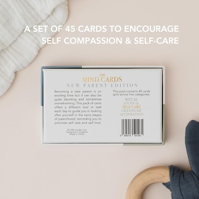 Mind Cards: New Parent Edition | 45 Daily Mindfulness & Positivity Cards | Self-Care & Emotional Wellbeing Gift for New Moms and Dads