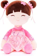Gloveleya Baby Doll Kids Soft Doll for Kids Plush Toys Chinese Fairy Tale Dolls Toys for Ages 2-4 Peach Fairy 16" with Gift Box