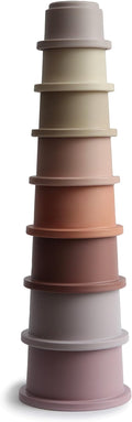 mushie Stacking Cups Toy 8pcs | Made in Denmark (Petal)
