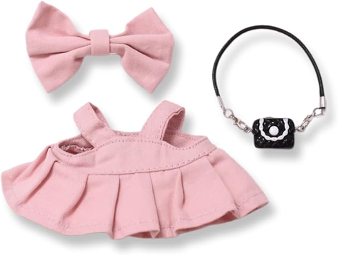17cm Doll Clothes Set & Outfit Set for 17cm Dolls - Premium Fashion Dresses with Accessories, Luxury Chic Doll Clothing & Style Bundle,Just Clothes (Style-12)