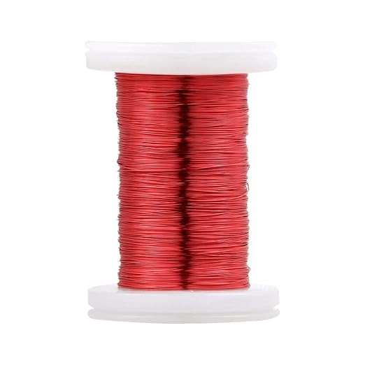 BNTECHGO 32 AWG Magnet Wire - Enameled Copper Wire - Enameled Magnet Winding Wire - 2 oz - 0.0078" Diameter 1 Spool Coil Red Temperature Rating 155℃ Widely Used for Transformers Inductors
