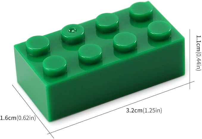Feleph 320 Pieces 2x4 Green Bricks Building Classic Parts Creative Play Blocks Set Toy Accessories Combine with 3001 Major Brick Brands (Green)