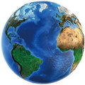 AOFOTO Blue Earth Seen Round Backdrop Space View Earth Photography Background Cover Earth Day Banner Earth Day Photo Backdrop Kids Astronaut Party Baby Shower Boys Girls Photo Booth Prop 6.5x6.5ft