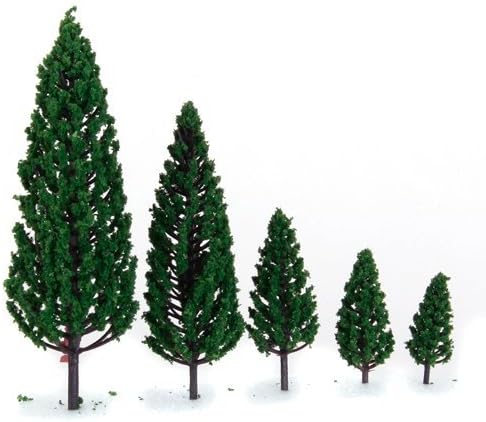 Mixed Model Trees, 29pcs, 1.5-6 inch(4-16 cm), Ho Scale Bushes, Diorama Supplies, Plastic Trees for Projects, Model Train Scenery with No Bases