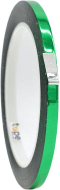 WOD MPFT2 Green Metalized Polyester Mylar Film Tape with Acrylic Adhesive, 1/8 inch x 72 ft. Vibrant Mirror Green Tape, Decor Tape for Detailing Accent Wall, Graphic Arts, Car and Boat Trim