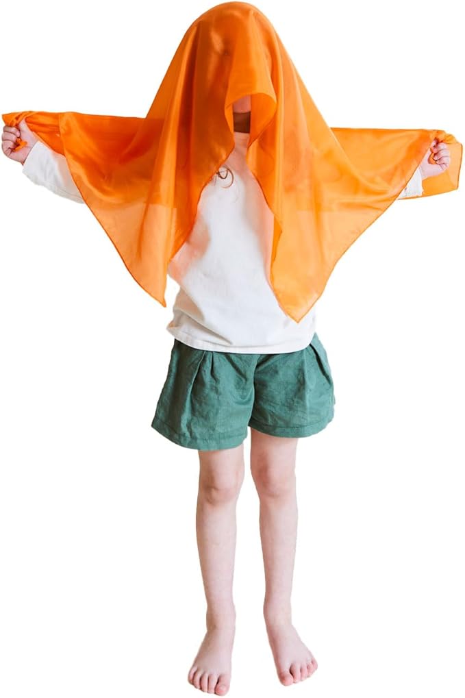 Sarah's Silks Playsilk - 100% Real Silk, Hand Dyed, Bright Colored Play Scarves | Montessori and Waldorf Toys for Dress up, Imaginative, and Pretend Play (35" x 35")