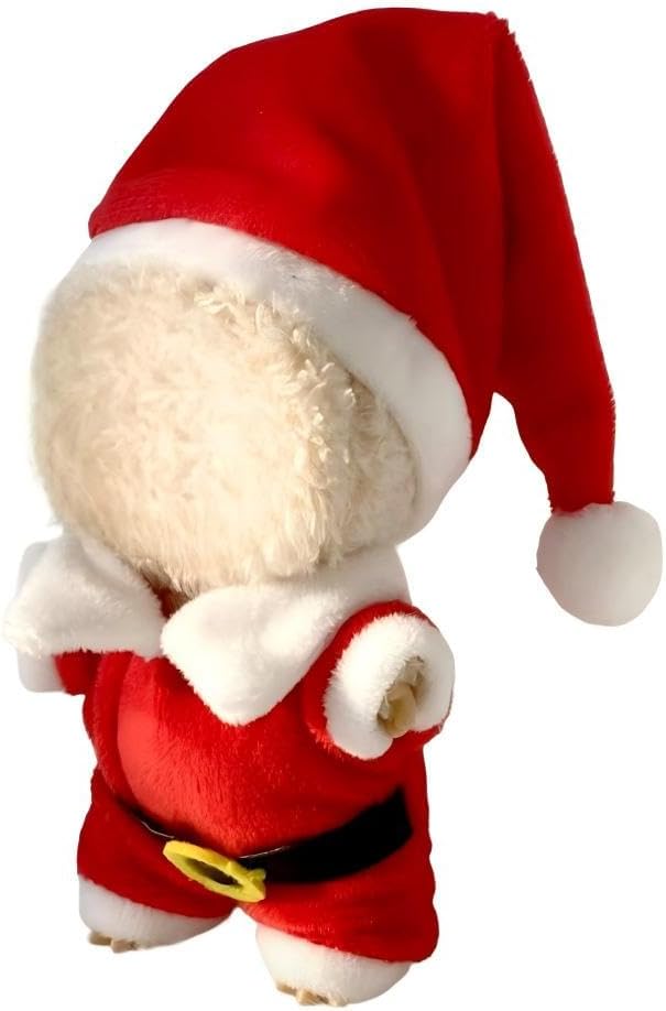 Christmas 17cm Doll Clothes Set(No Doll), Hat & Overalls Set for 17cm Labubu Suit, Cute Cloth for Dress up Unique Style Dolls Outfit Stylish Clothes for Labubu (Santa Claus)
