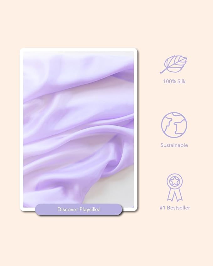 Sarah's Silks Playsilk - 100% Real Silk, Hand Dyed, Bright Colored Play Scarves | Montessori and Waldorf Toys for Dress up, Imaginative, and Pretend Play (35" x 35")