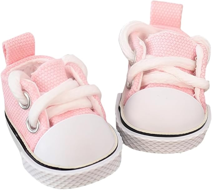 17cm Doll Clothes Set, 4 Pieces Dress Skirt Outfit Set for 6.7inch Doll Suit, Cute Fashion Bowknot Shoes Clothes Accessories for 1st/2nd/3rd Gen Dolls Play & Display Pink