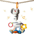 TUMAMA Baby Hanging Toys, Plush Animals Baby Rattle Crinkle Squeaky Toys Car Seat Stroller Mobile Toys, Baby Toys for 0 3 6 9 12 Months, Sensory Learning Toys Gift for Newborn Infant (Zebras)