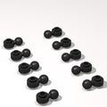 Classic Building Plate Bulk, Round 1x1 with Tow Ball with Shaped Hole 120 Piece, Compatible with Lego Parts and Pieces: (Color:Black)