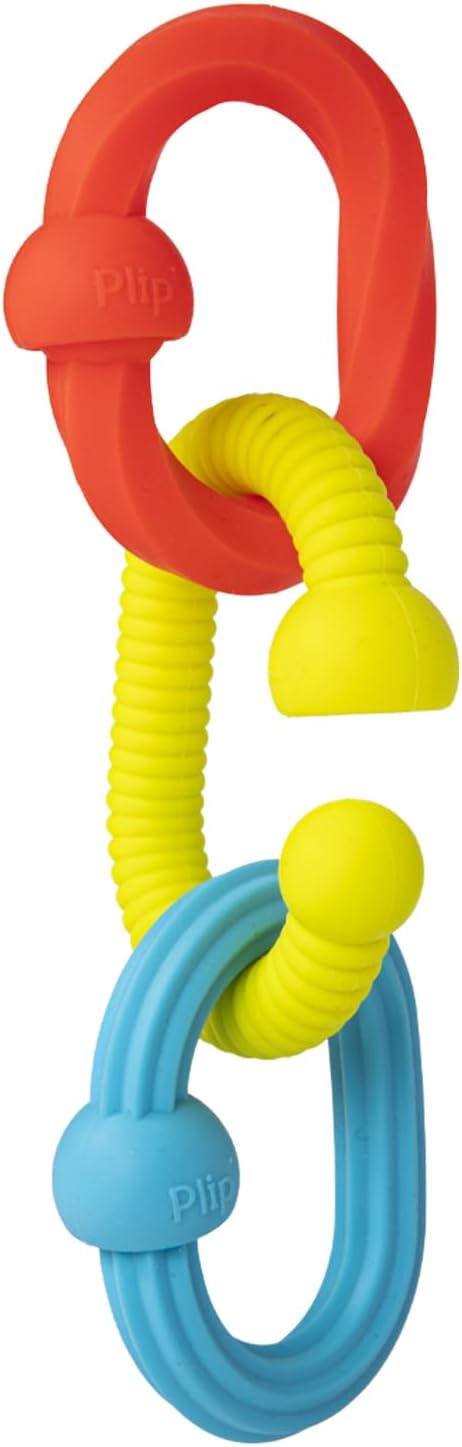 Fat Brain Toys Plip Grips, Popping Textured Sensory Toy, Travel Sized Toys for Babies 6 Months+