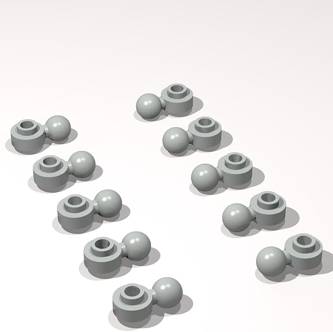 Classic Building Plate Bulk, Round 1x1 with Tow Ball with Shaped Hole 500 Piece, Compatible with Lego Parts and Pieces: (Color:Light Gray)