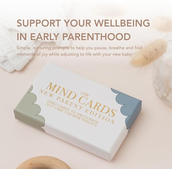 Mind Cards: New Parent Edition | 45 Daily Mindfulness & Positivity Cards | Self-Care & Emotional Wellbeing Gift for New Moms and Dads