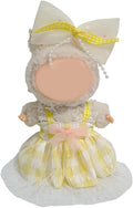 Doll Outfit Clothes Set for 17cm Dolls, Premium Fashion Princess Dress Jumpsuit for Dolls Accessories (NO Doll) (Yellow Bow and Dress)