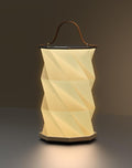 Portable Foldable Table Lamp with USB Rechargeable Battery, 3-Level Dimmable Touch Control Night Light, Folding Paper Lantern Light for Home Office Bedroom Reading (Black)