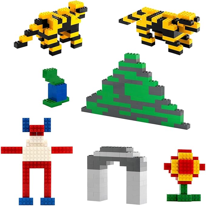 100pcs 2x4 Bricks Yellow Building Blocks Creative Play Set Classic Basic Pieces Parts Toy Accessories Combine with 3001 Major Brick Brands