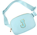 Gitus Gifts for 8 9 10 11 12 Year Old Girls Belt Bag Fanny Pack Crossbody Bags with Initial Letter Patch Cute Stuff Birthday Gifts for Teen Girls Women Personalized Trend Stuff (Icing Blue-J)