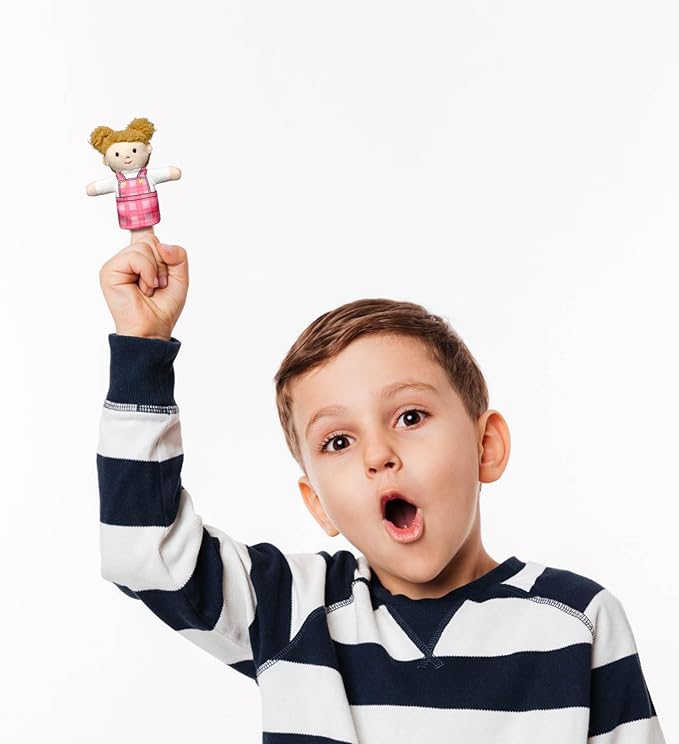 Finger Puppet Family Finger Puppet,6pcs Cute Puppet Mini Plush Toys Teaching Show,Soft Puppet for Kids Family Members Role Playing Birthday Party (Asian Style)