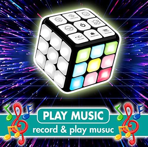 UNIQUE KIDS Flashing Cube Electronic Memory & Brain Game | 7-in-1 Handheld Game for Kids | STEM Toy for Boys & Girls | Fun Gift Toy for Ages 6-12