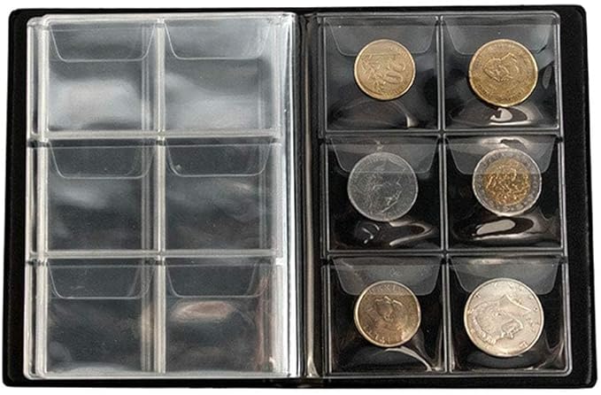 OSOPOLA Coin Storage Album - 60 Pockets Coin Collecting Holder for Collectors Black CS3906