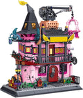 Architecture Magic Laboratory Building Block Set, 1022 Pieces, Halloween Haunted House Construction Toy, Educational Gift for Kids and Adults