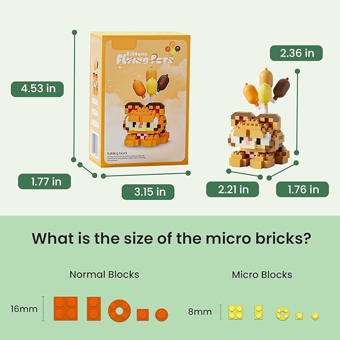 HIGH GODO Cat & Dog Building Blocks Sets for Adults, 8 Pack Mini Animals Party Favors for Kids, Goodie Bag Stuffers, Cats & Dogs Toys Gifts for Teens Kids Boys Girls Age 8+