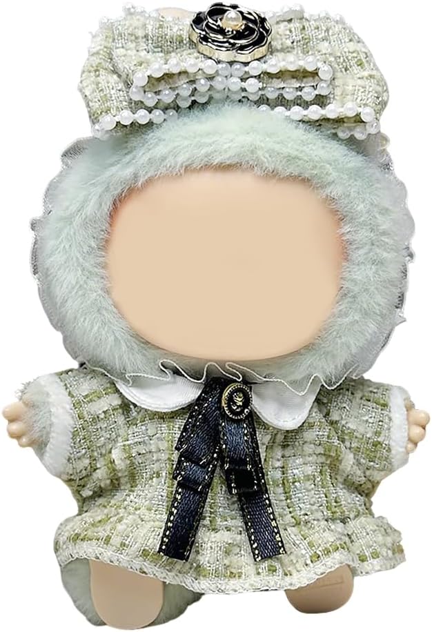 17cm Doll Clothes Set & Outfit - Cuddly Fashion Dresses with Accessories, Luxury Chic Doll Clothing & Plush Pullover Hoodie Doll Clothing DIY ,Just Clothes